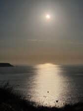 The solar eclipse near Portreath beach